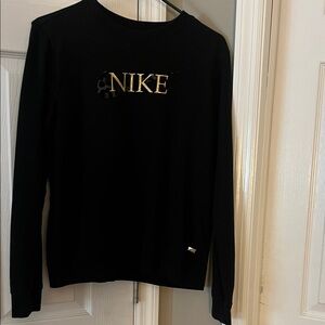 Nike Black Crewneck with Gold Lettering
